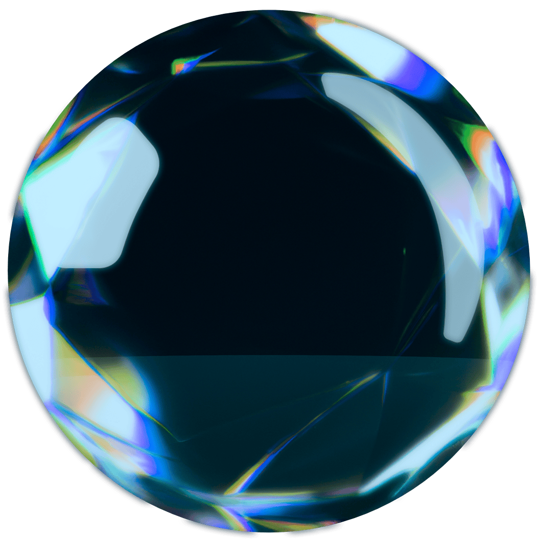 Elegant crystal sphere with colorful reflections for home decoration.
